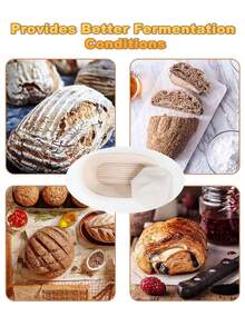 1 buah, Keranjang Pengembang Adonan Roti, Keranjang Pengembang Adonan Roti Oval dengan Lapisan Pengembang, Keranjang Pengembang Adonan Rotan Alami untuk Adonan Roti Sourdough untuk Pembuatan Roti, Pemanggangan, Fermentasi, Peralatan Pemanggang, Peralatan Dapur, Aksesoris Dapur - MultiWarna - View 9