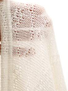 DAZY Women's Solid V-Neck Casual Versatile Lightweight Long Sleeve Cardigan Summer - White - View 3