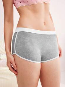Eraneu Damen-Hauskleidung Hosen, Mädchen Lässig Shorts, Outdoor Sport Hosen, 1 Stück - Grau - Übersicht 3
