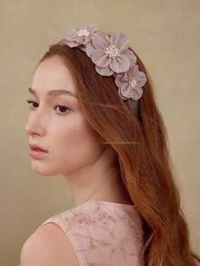 MOTF PREMIUM LILAC FLOWER HEADBAND - Mauve Purple - View 4