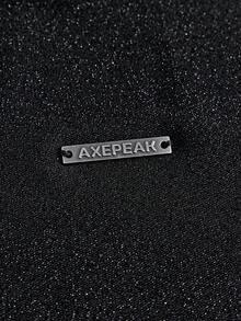 AXEPEAK 男士字母印花休閒百搭日常穿著上衣 - 黑色 - 查看 5