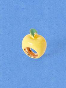 Popjeli Cute Apple Personalized Design Ring - Multicolor - View 15