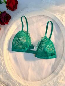 Crystal Vow 6件組性感蕾絲拼接前扣式內衣套裝 女款 - 彩色 - 查看 5