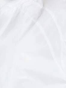 11SKNDS Oversized Mock Neck Full Zip Windbreaker Jacket With Raglan Sleeves And Elasticated Hem Spring Transitional Outerwear Layer - White - View 5