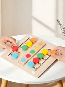 MINKOJA Wooden Color Matching Movement Game, Color Recognition Interactive Toy For Boys And Girls Ages 3+, Parent-Child Interactive Game - Multicolor - View 2