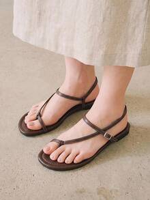HighSole Women Heeled Sandals Summer - Brown - View 2