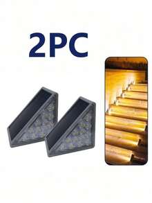 6PCS Luces de Escalera Alimentadas por Energía Solar, Luces de Escalera LED Solares Impermeables para Exteriores, Luces Decorativas Alimentadas por Energía Solar, Adecuadas para Escaleras de Jardín, Patio, Terraza, Escalones Delanteros, Camino, Entrada, Porche y Decoración de Iluminación Exterior de Patio - Multicolor - Ver 11