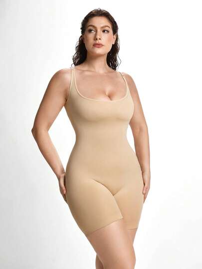 Slumbrini Plus Solid Shapewear Cami 连体衣
