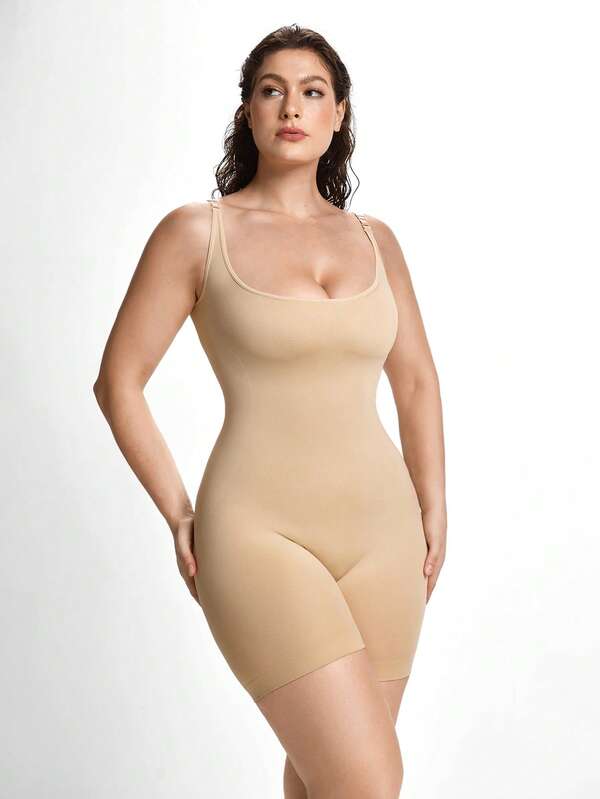 Slumbrini Plus Solid Shapewear Cami 连体衣