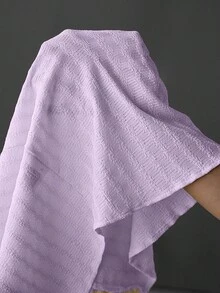 SLATEMANN Men's Solid Color Single-Breasted Casual Short Sleeve Shirt - Purple - View 7