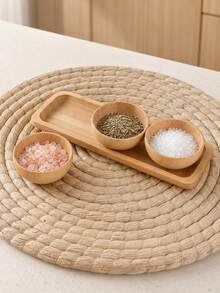 一套小号竹制彩色调味碗碟，学校用品 - 彩色 - 查看 2