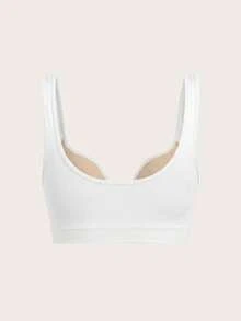 SHEIN Velisys 2件組女款素色休閒日常運動內衣 - 彩色 - 查看 8