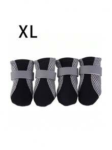 Scarpe estive per cuccioli, scarpe per animali domestici, scarpe in rete per cani per tutte le stagioni, forniture per gatti e cani, scarpe per cani di piccola taglia, stile traspirante e confortevole - nero - Visualizzare 8