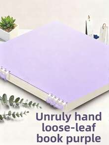 1pc Macaron B5 Loose-Leaf Notebook, Removable Coil, Comfortable To Use, High School Student A4 Stylish Notepad - Multicolor - View 14