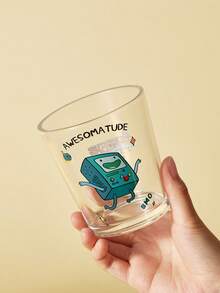 ADVENTURE TIME X SHEIN 卡通冒險角色 11.50oz/340ml 透明玻璃杯，印花飲水杯，適用於水、果汁、汽水、冰咖啡和調酒，適合居家、辦公室及日常使用 - 無色 - 查看 9