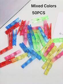 Plastic Clips, Photo Clips, Colorful Mini Photo Clips, Transparent Acrylic Clips, Wholesale For Christmas Decorative String Lights. - multicolor - View 10
