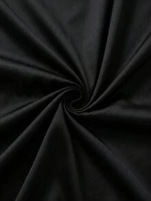 SHEIN VCAY Vestido de vacaciones sin hombros de talla grande con estampado de leopardo - Negro - Ver 4