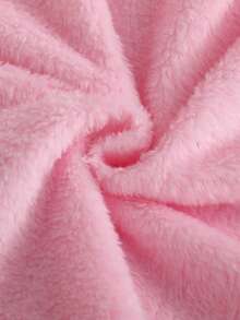Girls' 2pcs Soft Skin-Friendly Plush Bow & Heart Embroidered Long Sleeve & Pants Loungewear Set Crew Neck Knit Print Embroidery Autumn/Winter - Pink - View 9