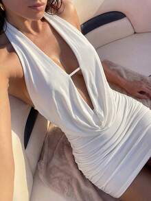 Swim Chiccia 性感夏季修身白色優雅舞會禮服 - 白色 - 查看 1