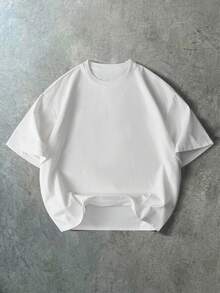 PAVTROS Men's Letter & Heart Pattern Casual Versatile Daily Wear T-Shirt - White - View 2