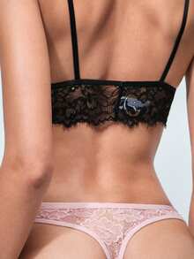 Softvol 3pcs/Set Women's Romantic Sexy Lace Bow Thong Seamless Stretch Panties - Multicolor - View 4