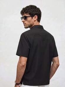 TekDrob Colarless Regular Fit Shirt With WaterProof & UV Protection - Black - View 2