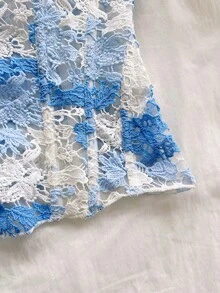 Soleia 3D鏤空刺繡魚骨胸衣上衣 白色花卉 夏季浪漫優雅 婚禮花園派對早午餐穿搭 - 彩色 - 查看 6