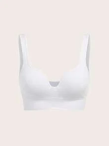 SHEIN Velisys 2件組女款素色休閒日常運動內衣 - 彩色 - 查看 5