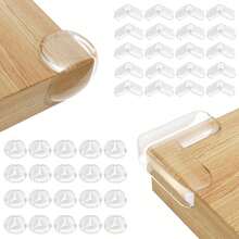 10/20/30pcs Clear Silicone Corner Guards, Soft Adhesive Furniture Edge Bumpers For Baby Proofing, Transparent Table Corner Protectors, Multiple Shapes Available - default - View 6