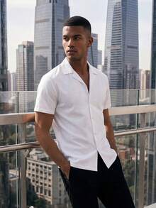 TekDrob Colarless Regular Fit Shirt With WaterProof & UVProtection Effect - White - View 5