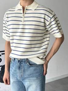 DAZY Men's Striped Summer Knit Top - Multicolor - View 2