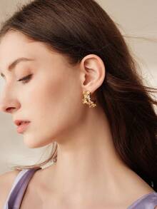 MOTF WOMEN'S FASHION EARRINGS, PREMIUM/ELEGANT/NOBLE/EVERYDAY/MINIMALIST, PEARL/CRYSTAL, PERFECT FOR MOM/LADY/GIRL/MOTHER, SUMMER/BEACH/PROM/PARTY/VACATION/VACATION, ENGAGEMENT/WEDDING/COMMITMENT, BRIDE, HEART/FLORAL, FAIRY/MERMAID STYLE - Multicolor - View 7