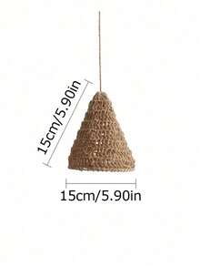 1/3 PiecesBohemian Hand-Woven Hemp Rope Lampshade – Decorative Pendant For Home & Restaurant Decor - Brown - View 12