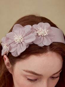 MOTF PREMIUM LILAC FLOWER HEADBAND - Mauve Purple - View 2