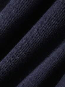 DAZY Color Block Patchwork Round Neck Casual Loose Short Sleeve Long Maternity Dress For Spring And Summer - Navy Blue - View 6