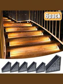 6PCS Luces de Escalera Alimentadas por Energía Solar, Luces de Escalera LED Solares Impermeables para Exteriores, Luces Decorativas Alimentadas por Energía Solar, Adecuadas para Escaleras de Jardín, Patio, Terraza, Escalones Delanteros, Camino, Entrada, Porche y Decoración de Iluminación Exterior de Patio - Multicolor - Ver 2