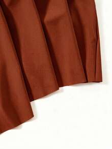 Swim Lushoire Top de traje de baño de talla grande de unicolor para vacaciones en la playa - Naranja - Ver 5