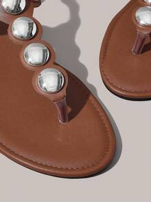 Styleloop Ladies, Willow Nails, Buckles, Flat Shoes. - Brown - View 5