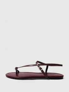 HighSole Women Heeled Sandals Summer - Burgundy - View 3