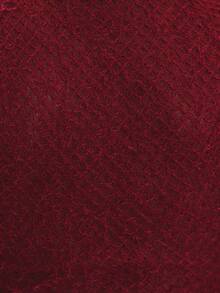 MUSERA Dark Red Shaggy Knit Top Mini Shorts Sold As Set Summer Holiday Ibiza Festival Lotus Club Night Out Sexy - Multicolor - View 6