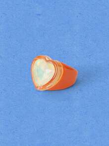 Popjeli 1 Cincin Resin Cinta Berwarna-warni, Perhiasan Musim Panas yang Lucu dan Menawan untuk Wanita dan Anak Perempuan, Cocok untuk Ditumpuk di Pantai dan Tepi Laut. - Berapa harganya? - View 18