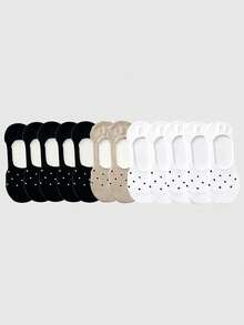 ROMWE Kawaii 12 Pairs Of Solid Color Women's Invisible Socks, Spring And Summer Fashion Multi-Functional Socks - Multicolor - View 2