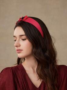 MOTF PREMIUM ROSE RED FLOWER HEADBAND - Hot Pink - View 9