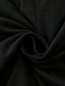 ROMWE MEN 男士寬鬆版型印花短袖T恤 - 黑色 - 查看 6