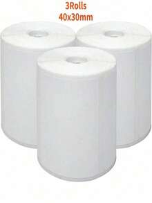 3张/6张热敏标签，30x20mm/40x30mm/50x80mm自粘通用标签带，兼容M110/M221/M220/M120/M200标签打印机，可替换标准覆膜办公标签。 - 白色 - 查看 13