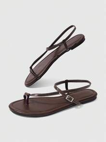 HighSole Women Heeled Sandals Summer - Brown - View 6