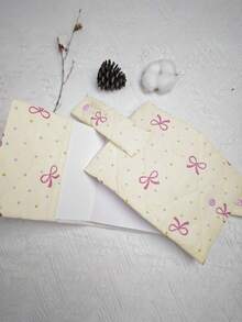 Cirelle 1PC A6 Aesthetic Quilted Fabric Book Cover With Snap Closure, Soft Bow Print Book Sleeve Case, Protective Book Jacket Cover Holder For Planner, Notebook & Novels - Single Piece - View 8