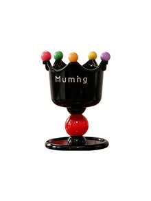Zazumi 1pc Desktop Organizer Crown Shape With Glossy Spherical Nodes For Minimalist Office Desk Featuring Captivating Visual Delight For Career Women - Multicolor - View 11