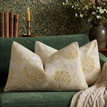 Cirelle 1 peça/2 peças Capa de Almofada de Hortênsia para Todas as Estações, Sem Enchimento, Capa de Almofada Jacquard Elegante para Decoração Doméstica, Sala de Estar & Sofá Estilo Fazenda Quarto - Luz amarela - Visão 13