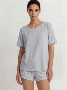 Ocili Studio 1pc Women Casual Loose Blouse - Light Grey - View 3